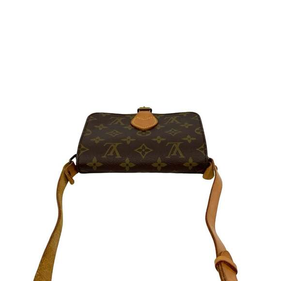 LOUIS VUITTON Authentic Vintage Brown Monogram Leather Pochette Shoulder Bag